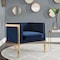 Manhattan Comfort Paramount Accent Armchair in Royal Blue and Polished Brass AC053-BL - alternate 3